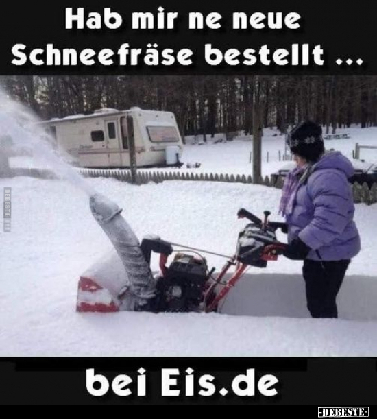 Hab mir ne neue Schneefräse bestellt.. - Lustige Bilder | DEBESTE.de