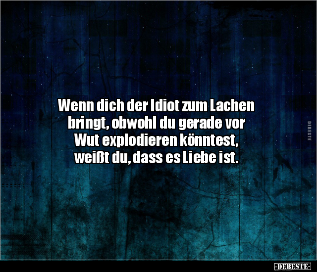 Wenn dich der Idiot zum Lachen bringt, obwohl du gerade.. - Lustige Bilder | DEBESTE.de