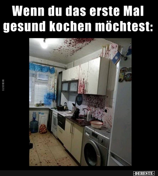 Wenn du das erste Mal gesund kochen möchtest: - Lustige Bilder | DEBESTE.de