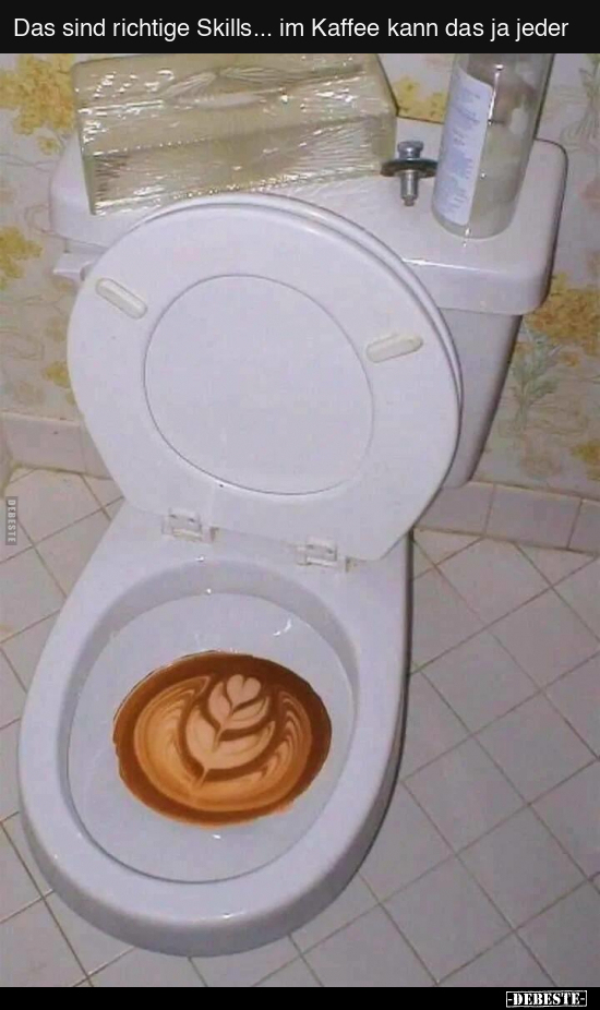 Das sind richtige Skills... im Kaffee kann das ja jeder.. - Lustige Bilder | DEBESTE.de