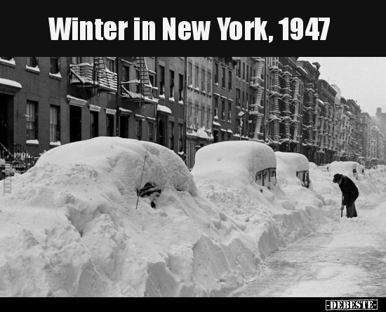Winter in New York, 1947.. - Lustige Bilder | DEBESTE.de