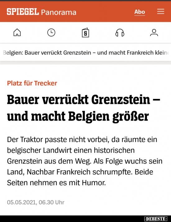 Bauer verrückt Grenzstein - und macht.. - Lustige Bilder | DEBESTE.de