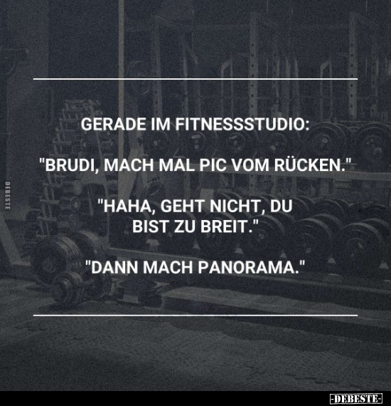 Gerade im Fitnessstudio: "Brudi, mach mal Pic vom.." - Lustige Bilder | DEBESTE.de