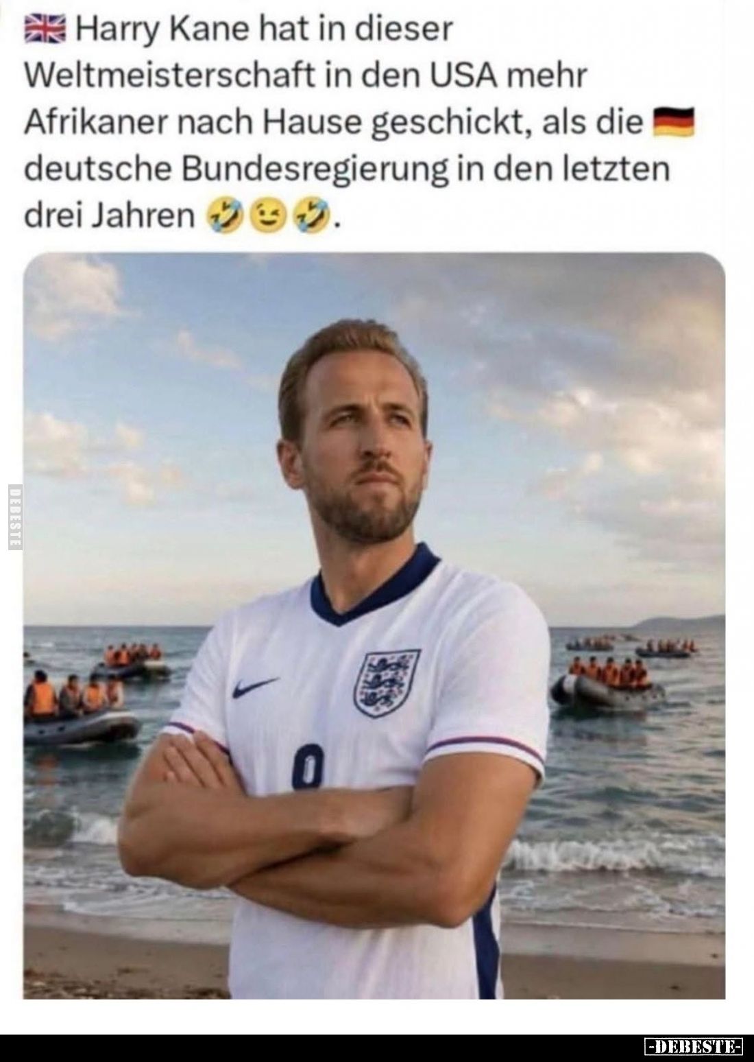Harry Kane hat in dieser
Weltmeisterschaft in den USA mehr Afrikaner nach Hause geschickt, als die deutsche Bundesregierung ...