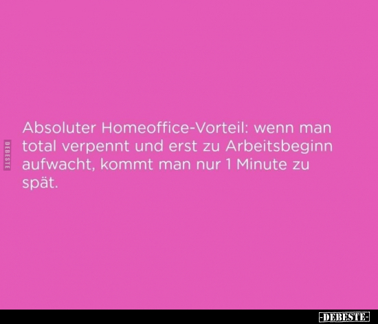 Absoluter Homeoffice-Vorteil: wenn man total verpennt und.. - Lustige Bilder | DEBESTE.de