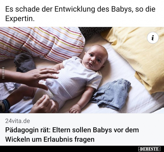Es schade der Entwicklung des Babys, so die.. - Lustige Bilder | DEBESTE.de