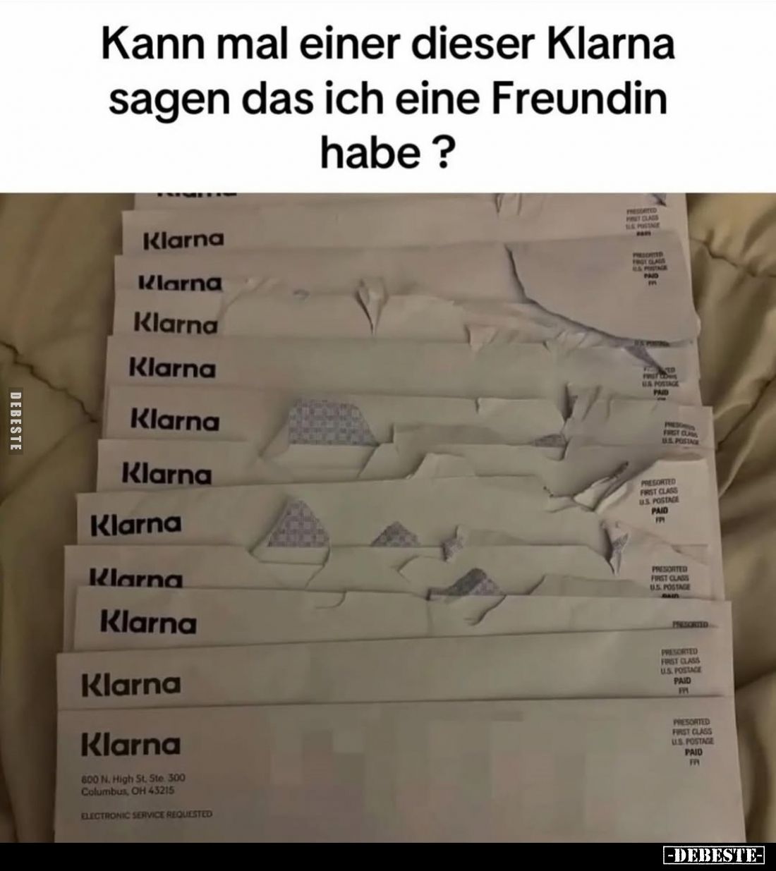 Kann mal einer dieser Klarna sagen das ich eine Freundin habe?