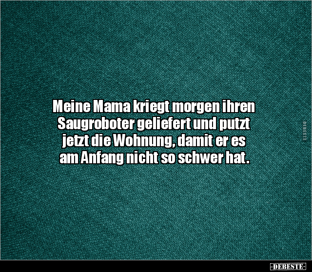 Meine Mama kriegt morgen ihren Saugroboter geliefert.. - Lustige Bilder | DEBESTE.de