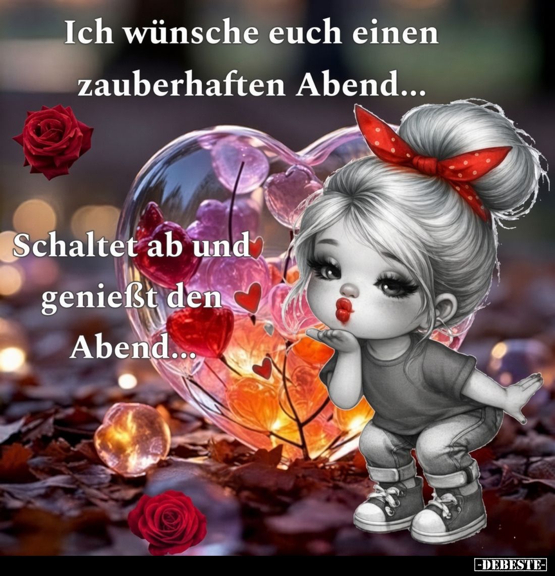 Ich wünsche euch einen zauberhaften Abend...
Schaltet ab und genießt den Abend...
