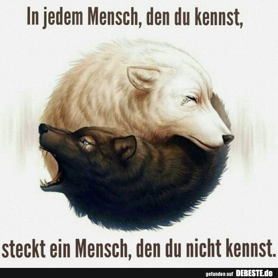 In jedem Mensch, denn du kennst..