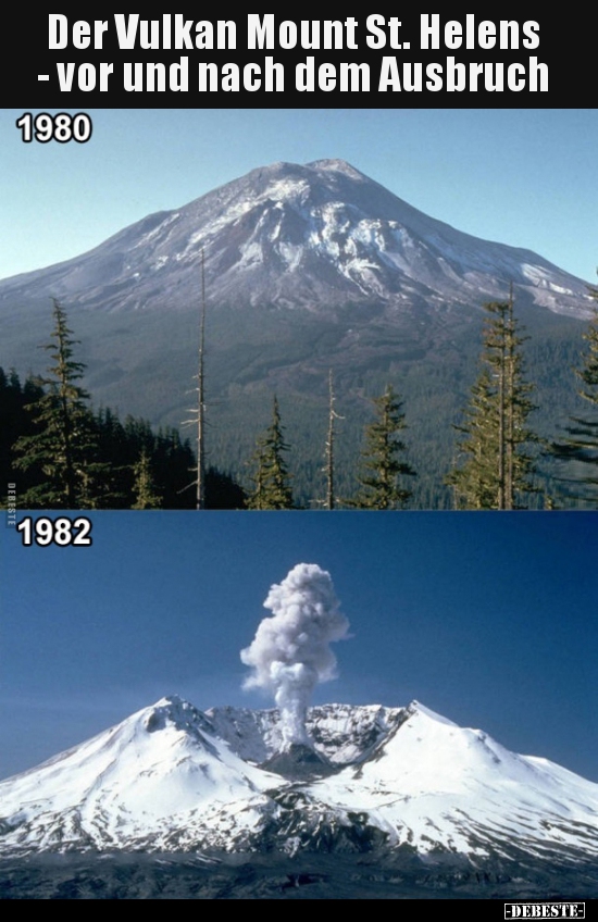 Der Vulkan Mount St. Helens - vor und nach dem..