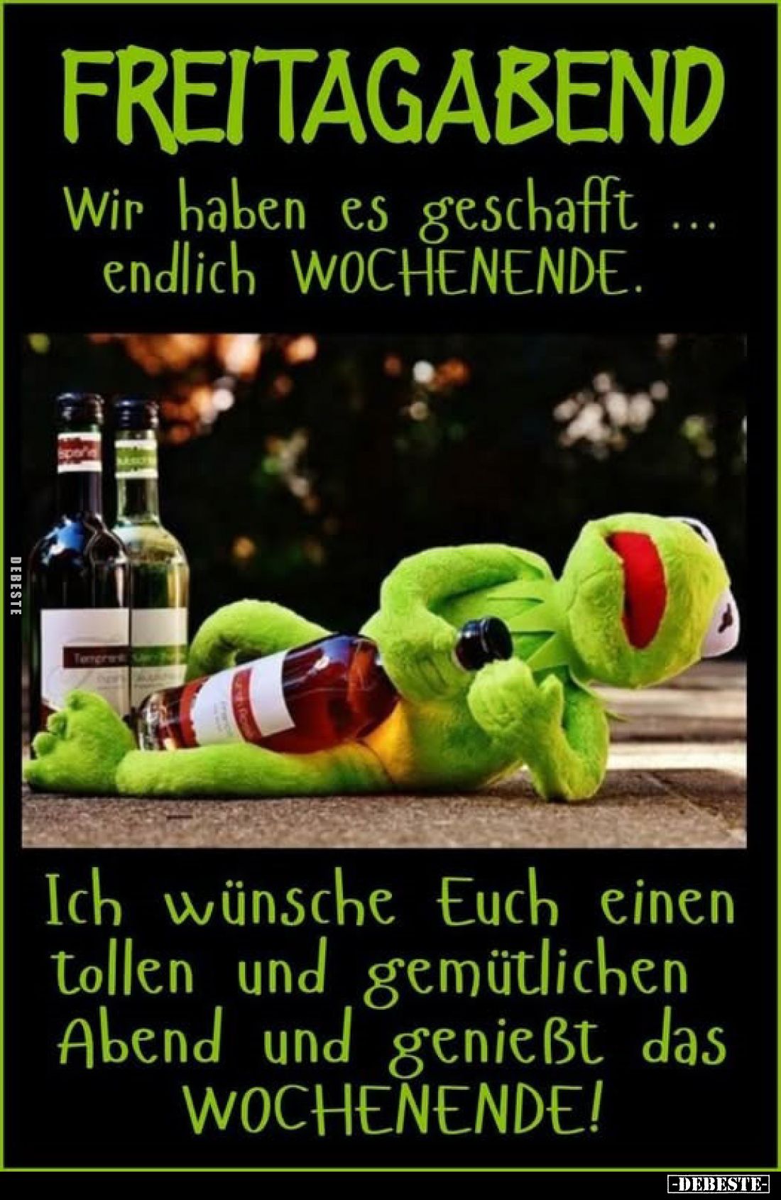 FREITAGABEND
Wir haben es geschafft ... endlich WOCHENENDE.
Ich wünsche Euch einen tollen und gemütlichen Abend und genießt...