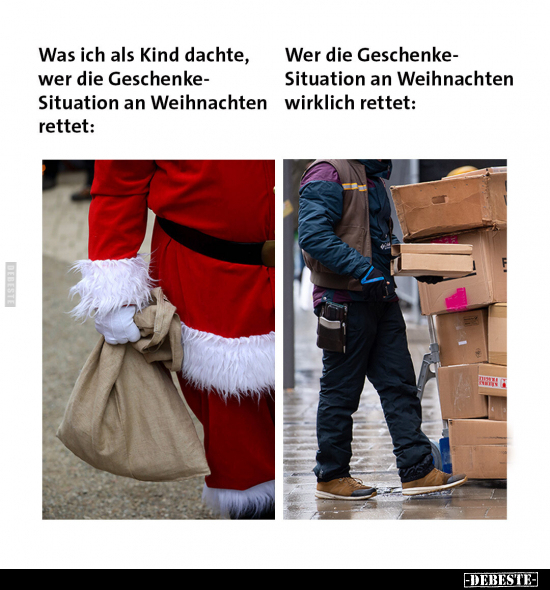 Was ich als Kind dachte, wer die Geschenke-Situation an.. - Lustige Bilder | DEBESTE.de