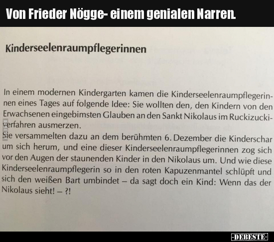 Von Frieder Nögge- einem genialen Narren. - Lustige Bilder | DEBESTE.de