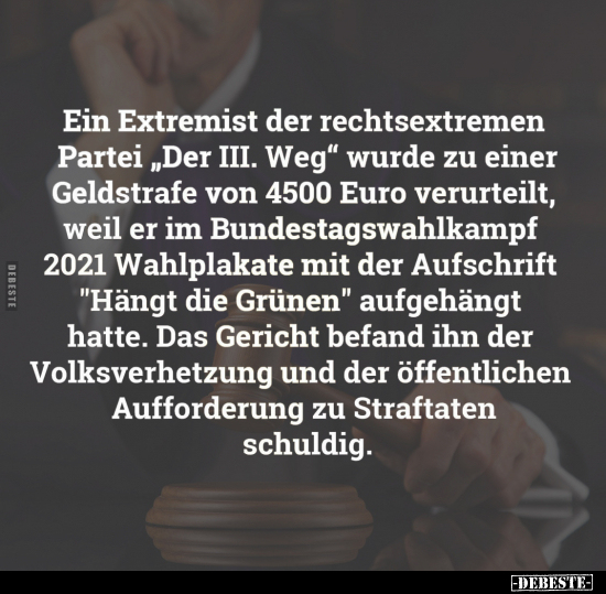 Ein Extremist der rechts*extremen Partei.. - Lustige Bilder | DEBESTE.de