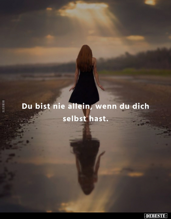 Du bist nie allein, wenn du dich selbst hast.
