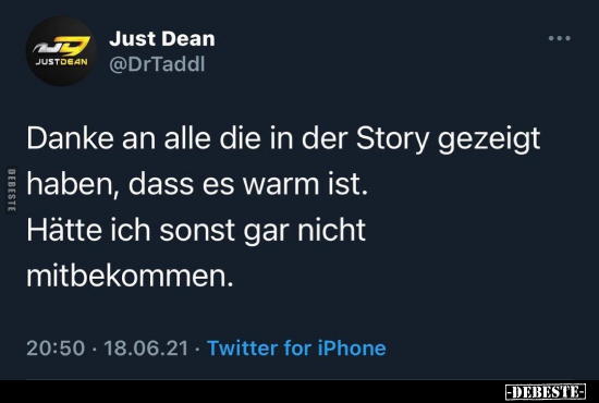 Warm, Danke