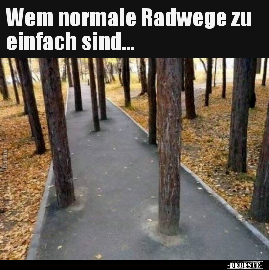 Wem normale Radwege zu einfach sind... - Lustige Bilder | DEBESTE.de