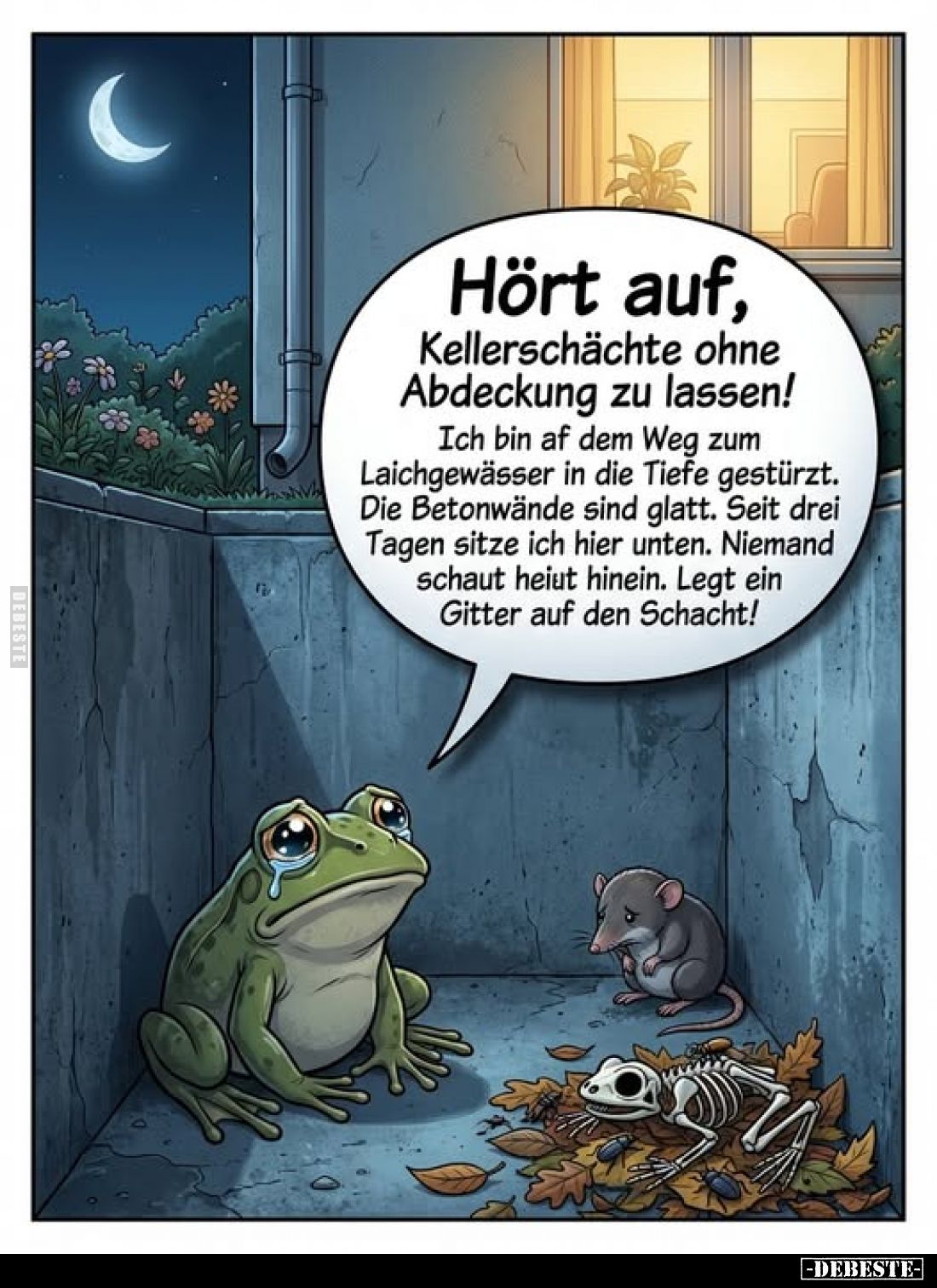 Hört auf, Kellerschächte ohne Abdeckung zu lassen!.. - Lustige Bilder | DEBESTE.de