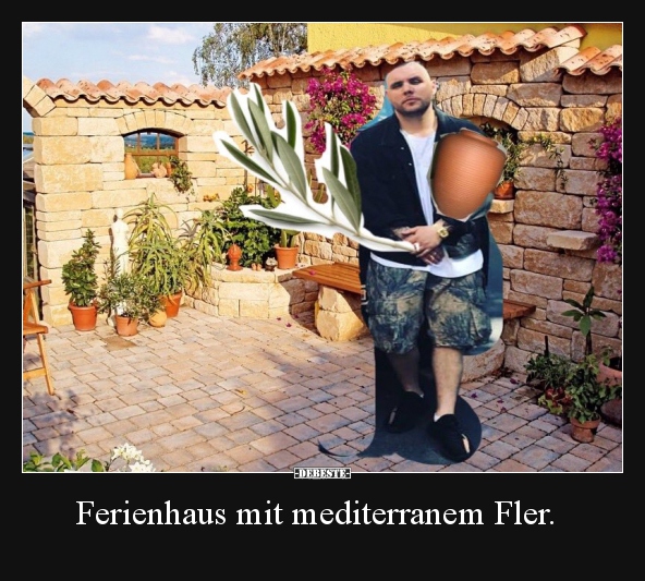 Ferienhaus mit mediterranem Fler...
