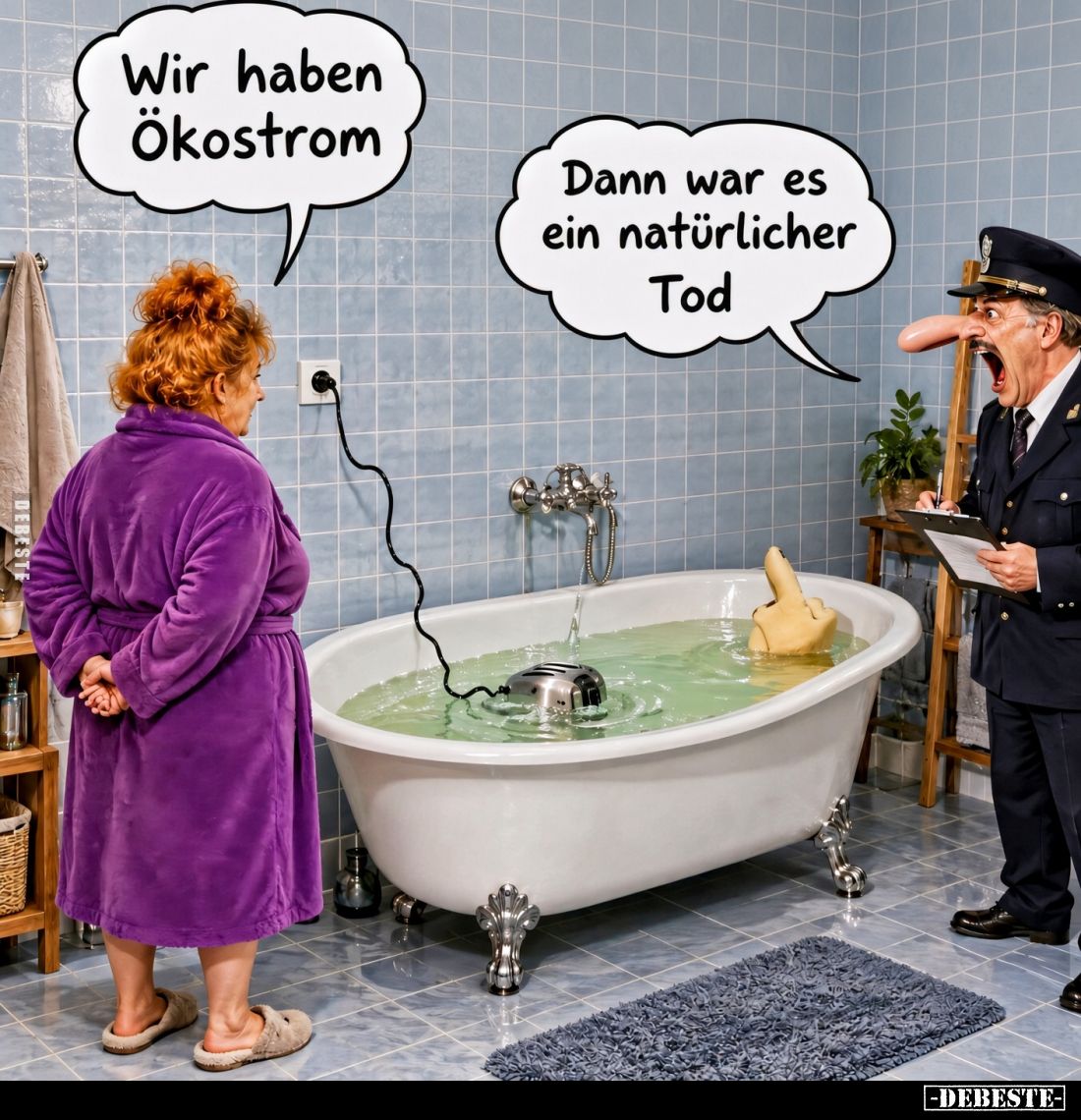 Wir haben Ökostrom.
-
Dann war es ein natürlicher Tod.