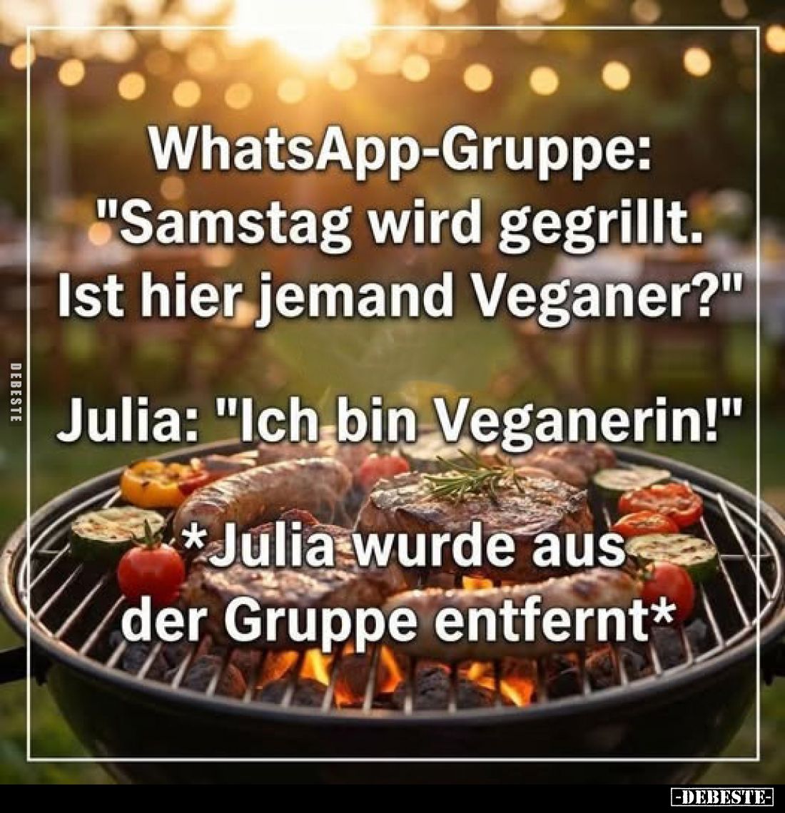 WhatsApp-Gruppe: "Samstag wird gegrillt. Ist hier jemand.." - Lustige Bilder | DEBESTE.de