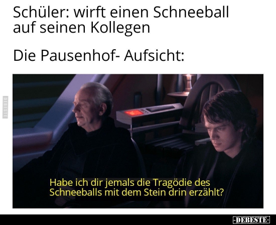 Schüler: Wirft einen Schneeball auf seinen Kollegen..
