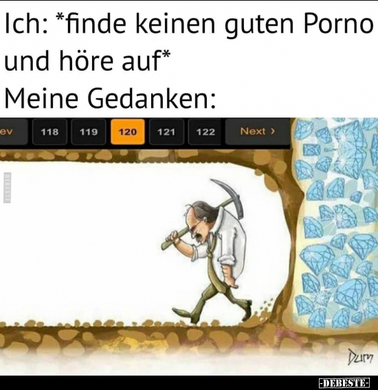 Ich: *finde keinen guten P*rno und höre auf*