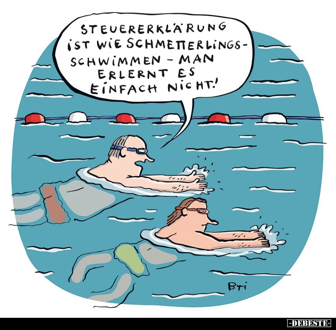 Steuererklärung ist wie Schmetterlings-schwimmen - man erlernt es einfach nicht!