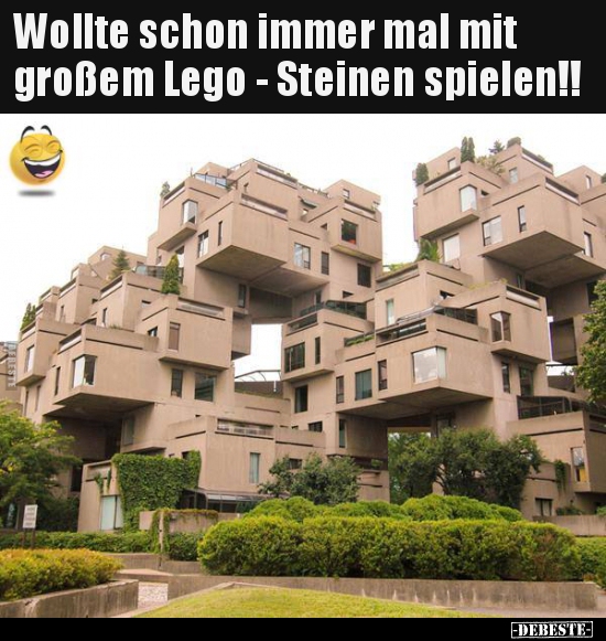 Wollte schon immer mal mit großem Lego - Steinen..