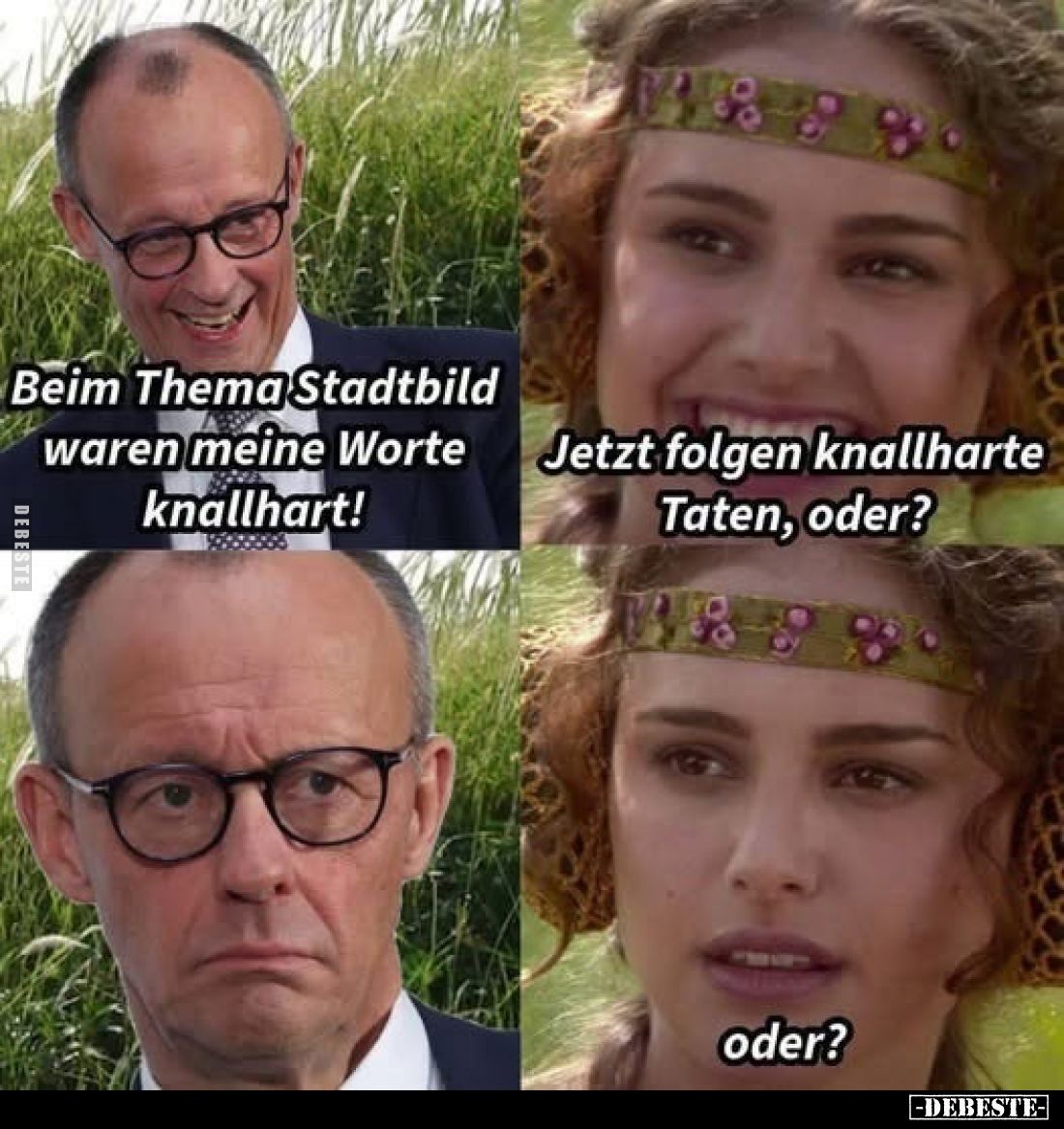 Beim Thema Stadtbild waren meine Worte knallhart!
-
Jetzt folgen knallharte Taten, oder?
Oder?