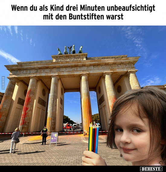 Wenn du als Kind drei Minuten unbeaufsichtigt.. - Lustige Bilder | DEBESTE.de