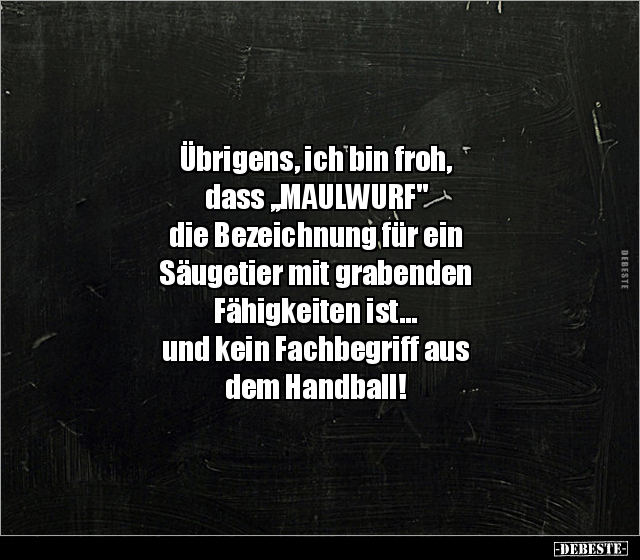 Übrigens, ich bin froh, dass „MAULWURF" die Bezeichnung.." - Lustige Bilder | DEBESTE.de