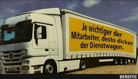 Je wichtiger der Mitarbeiter, desto größer der Dienstwagen! - Lustige Bilder | DEBESTE.de