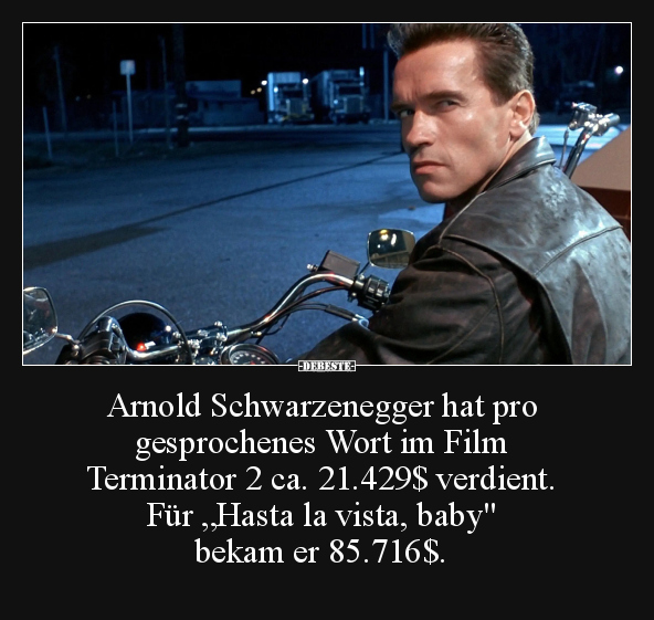 Arnold Schwarzenegger hat pro gesprochenes Wort.. - Lustige Bilder | DEBESTE.de