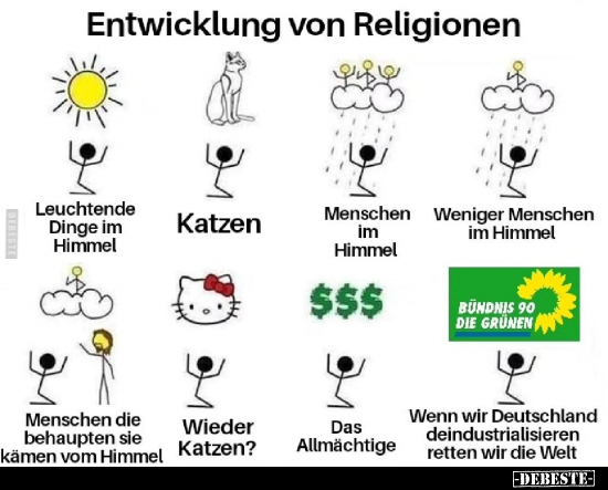 Entwicklung von Religionen.. - Lustige Bilder | DEBESTE.de
