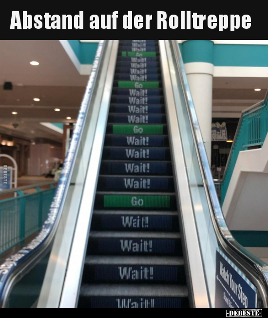 Abstand auf der Rolltreppe.. - Lustige Bilder | DEBESTE.de