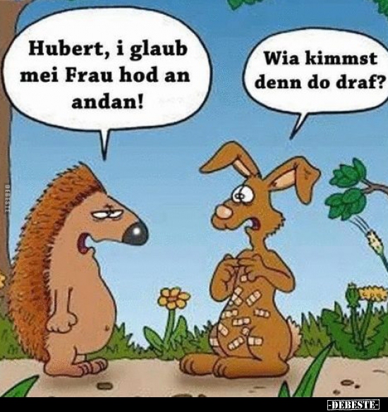 Hubert, i glaub mei Frau hod an andan!