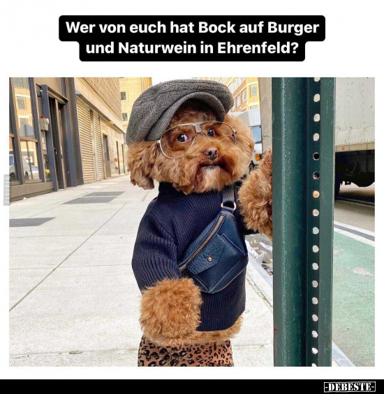 Wer von euch hat Bock auf Burger und Naturwein in.. - Lustige Bilder | DEBESTE.de