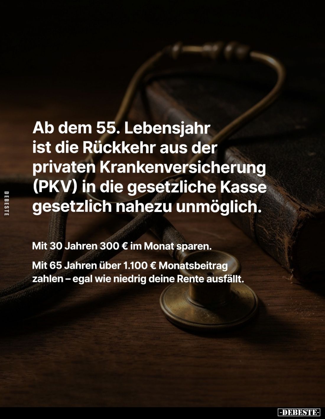 Ab dem 55. Lebensjahr ist die Rückkehr aus der privaten Krankenversicherung (PKV) in die gesetzliche Kasse gesetzlich nahezu ...
