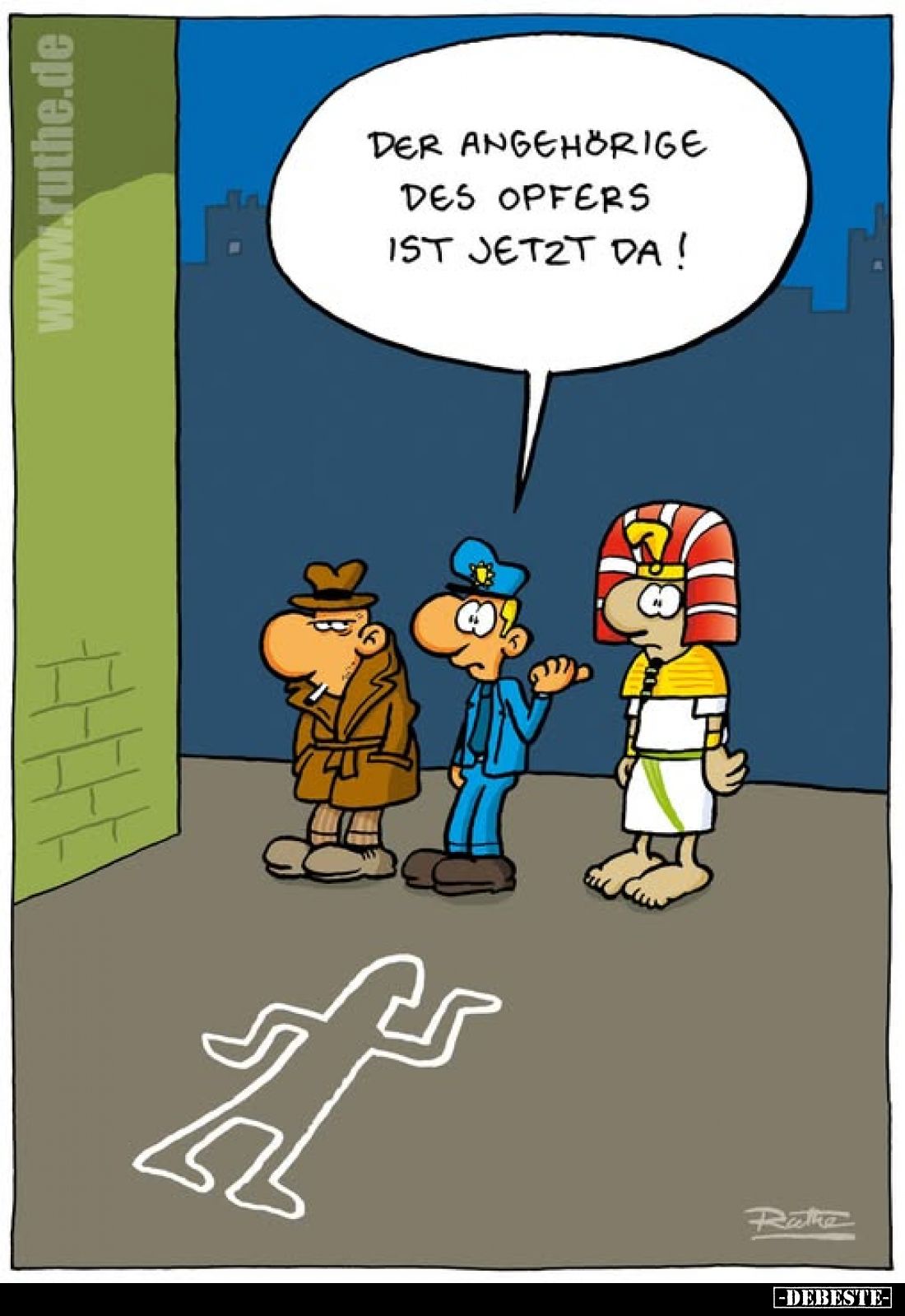 Der Angehörige des Opfers ist jetzt da!