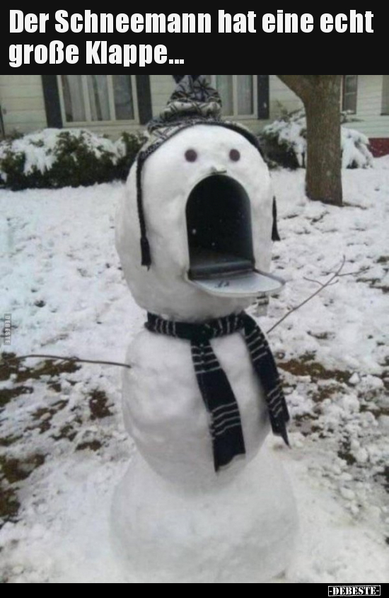 Der Schneemann hat eine echt große Klappe... - Lustige Bilder | DEBESTE.de
