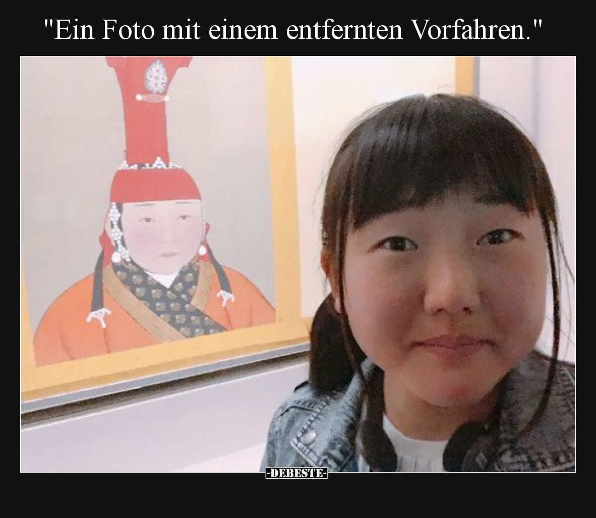 Ein Foto mit einem entfernten Vorfahren