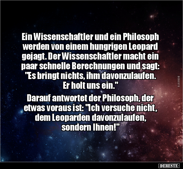 Ein Wissenschaftler und ein Philosoph werden von einem.. - Lustige Bilder | DEBESTE.de