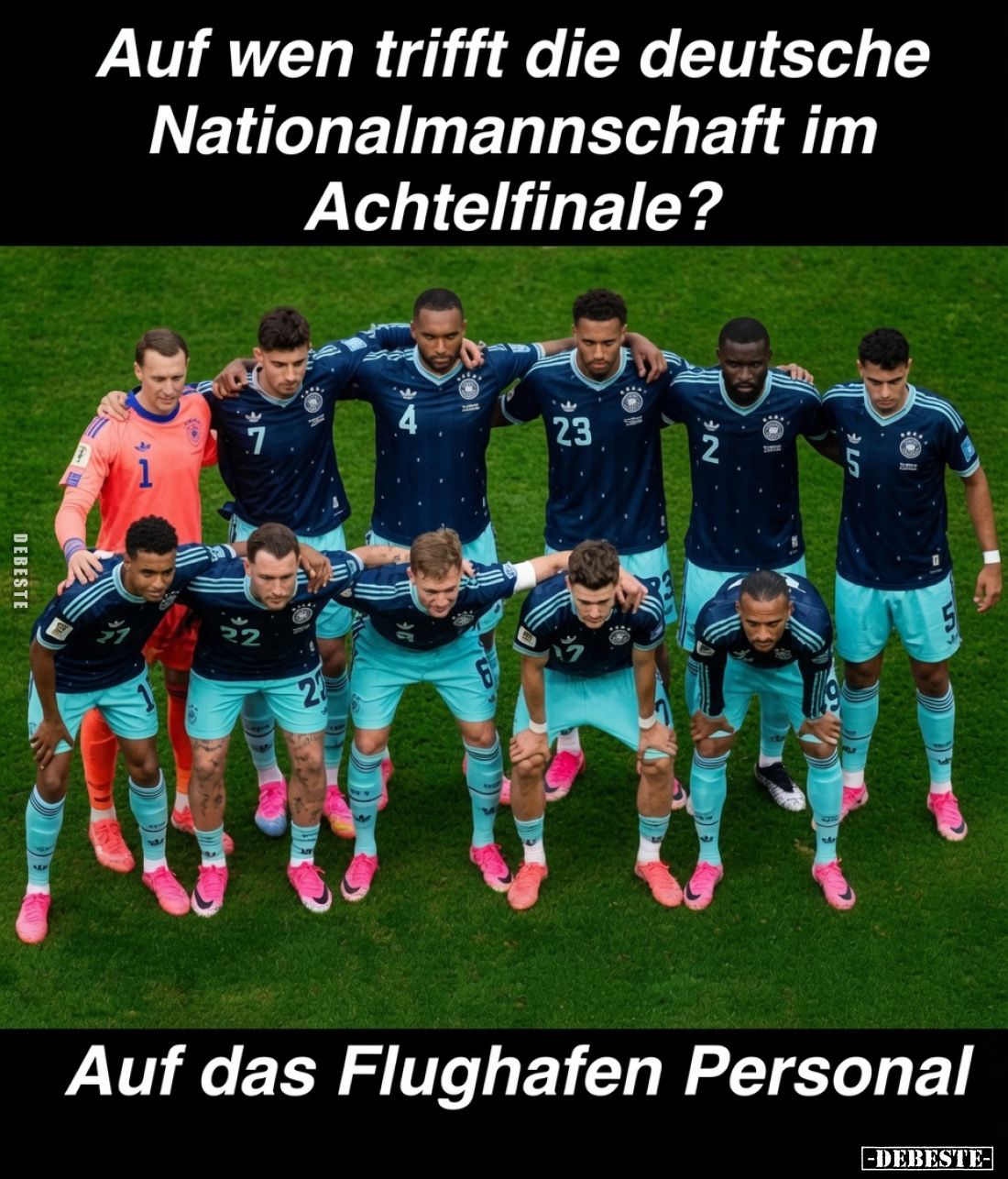 Auf wen trifft die deutsche Nationalmannschaft im Achtelfinale?
-
Auf das Flughafen Personal