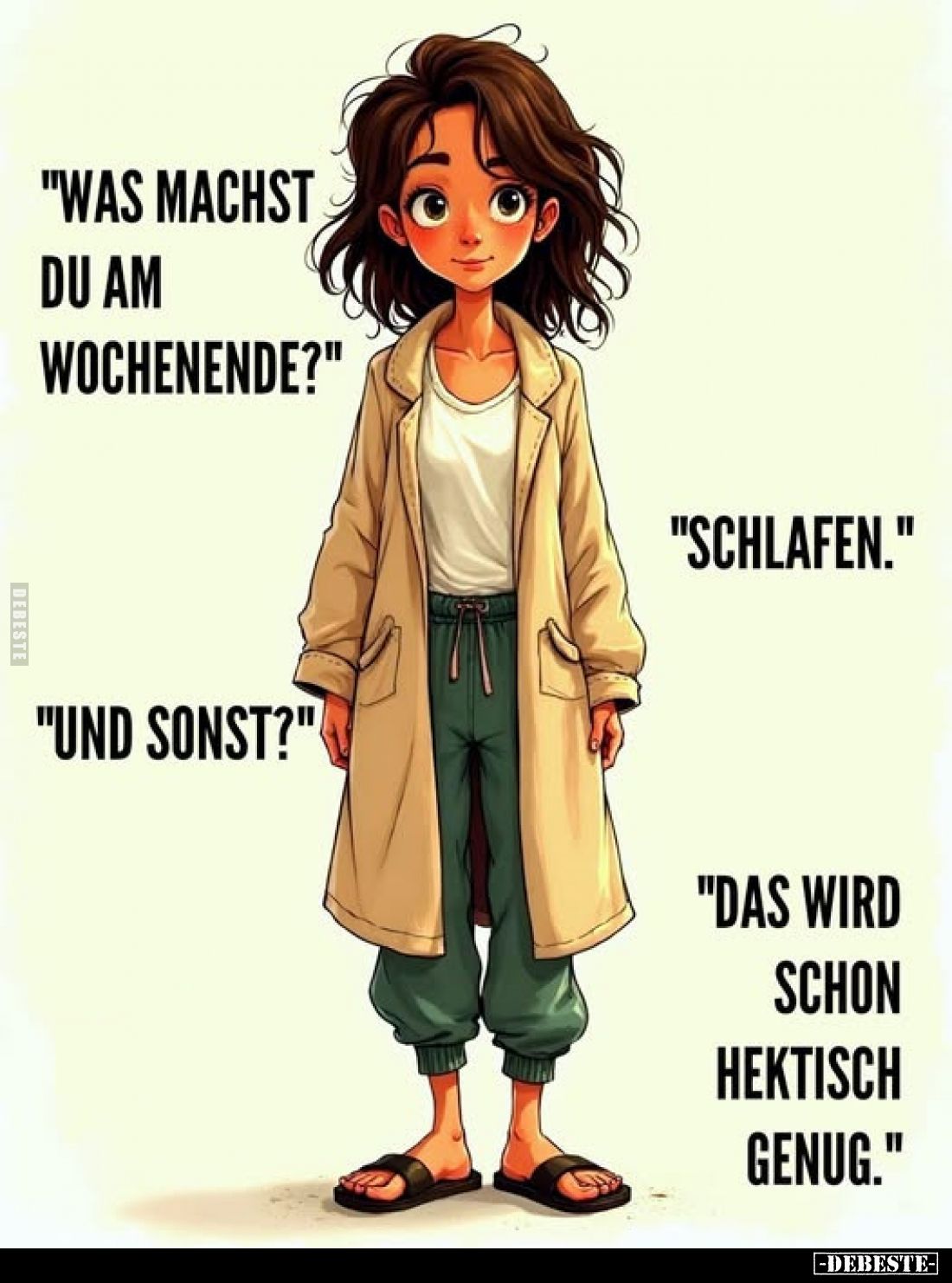 "Was machst du am Wochenende?" "Schlafen..." - Lustige Bilder | DEBESTE.de