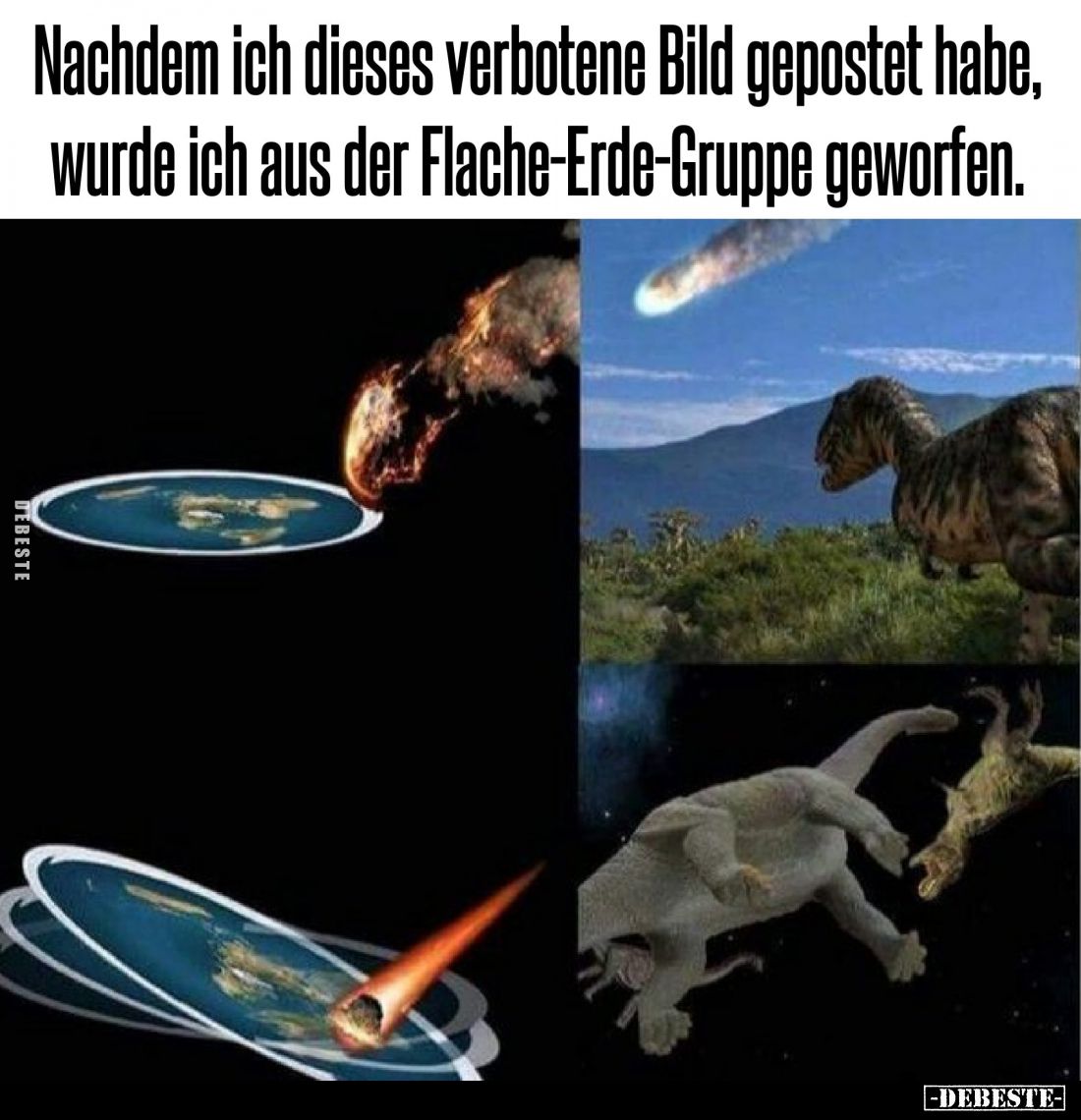 Nachdem ich dieses verbotene Bild gepostet habe,
wurde ich aus der Flache-Erde-Gruppe geworfen.