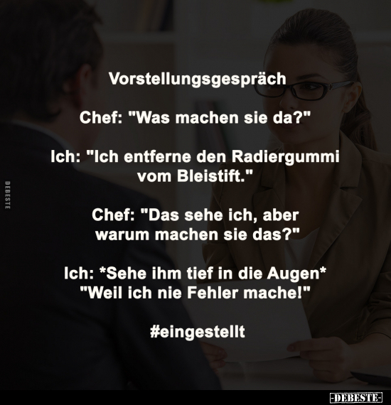 Vorstellungsgespräch.. - Lustige Bilder | DEBESTE.de