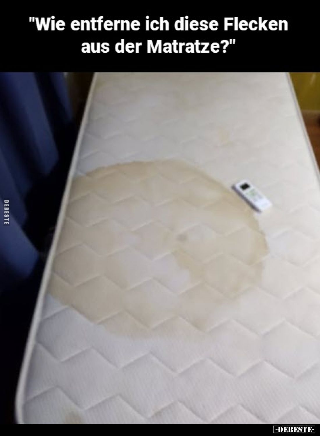 "Wie entferne ich diese Flecken aus der Matratze?"
