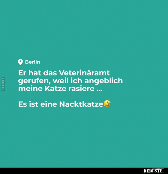 Er hat das Veterinäramt gerufen, weil.. - Lustige Bilder | DEBESTE.de